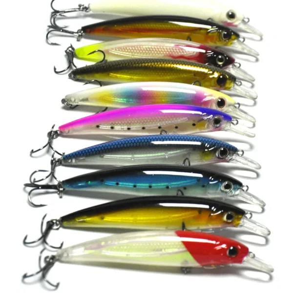 10pcs/lot 110mm 13.5g Hard Fishing Lures Sinking Minnow Rattle w/ Display Box