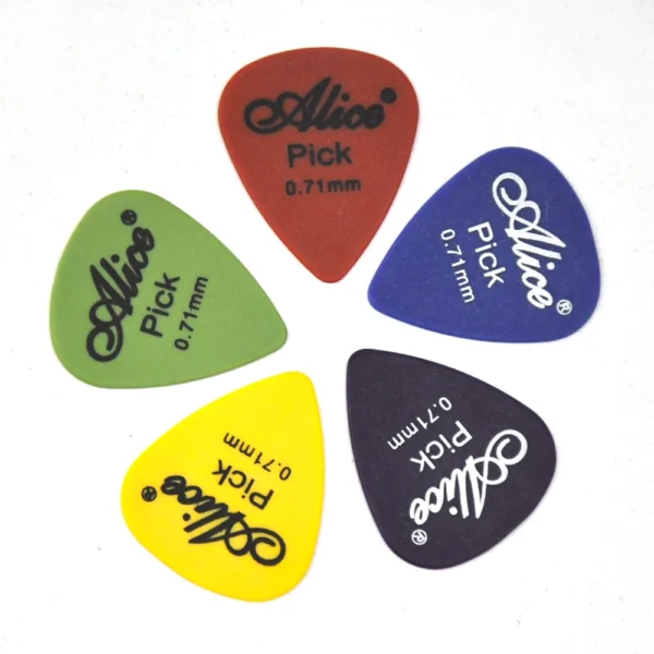 Lots of 100pcs Alice AP-T 0.71mm Medium Delrin Guitar Picks Plectrums Mixed Colors