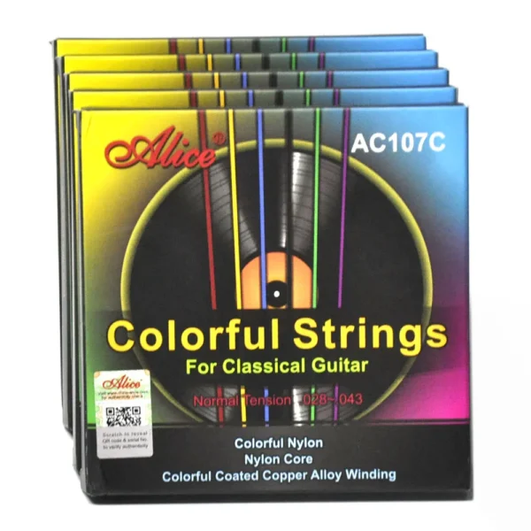 5 Sets AC107C Classical Guitar Nylon Strings Colorful 6-string Set Normal Tension