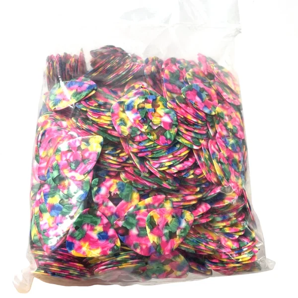Wholesale Lots of 500pcs Tie Dye Pink Celluloid Guitar Picks Plectrums 0.71mm / 0.96mm